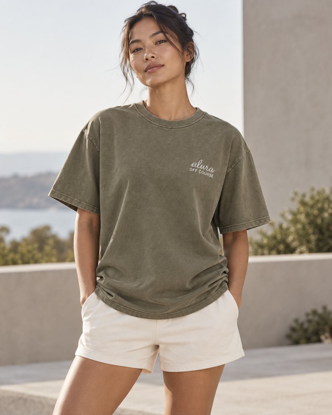 Off Course Lifestyle T shirt (Olive Green)